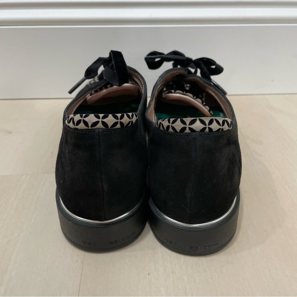 BeautiFeel Women's  41 Tera Black Oxford Shoes Suede Leather Velvet NO Insoles - Picture 3 of 13